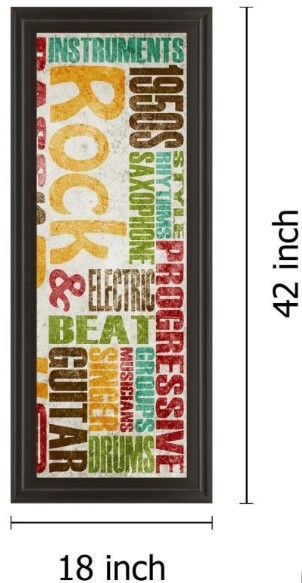 Classy Living Sd Graphics Studio Rock and Roll 42" Wall Art-2