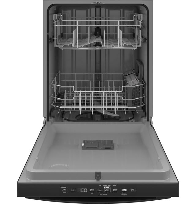 GE® 24" Black Top Control Built-In Dishwasher-2