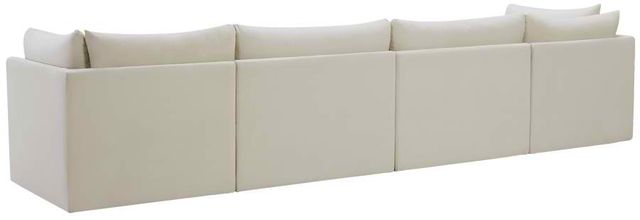 Meridian Furniture Jacob Cream 140" Modular Velvet Sofa-3