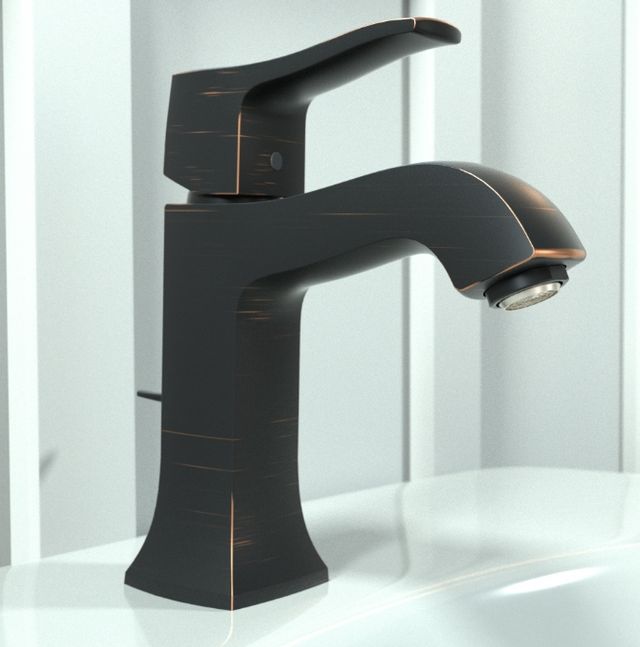 Hansgrohe Metris C Rubbed Bronze 1.2 GPM Single-Hole Faucet with Pop-Up Drain-1
