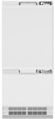 ZLINE Autograph Edition 36" 19.8 Cu. Ft. Panel Ready Built In Bottom Freezer Refrigerator with Champagne Bronze Accents-3