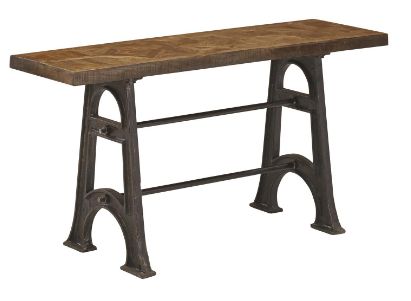Jaipur Furniture Unwin Brown Console Tables with Black Metal Base-0