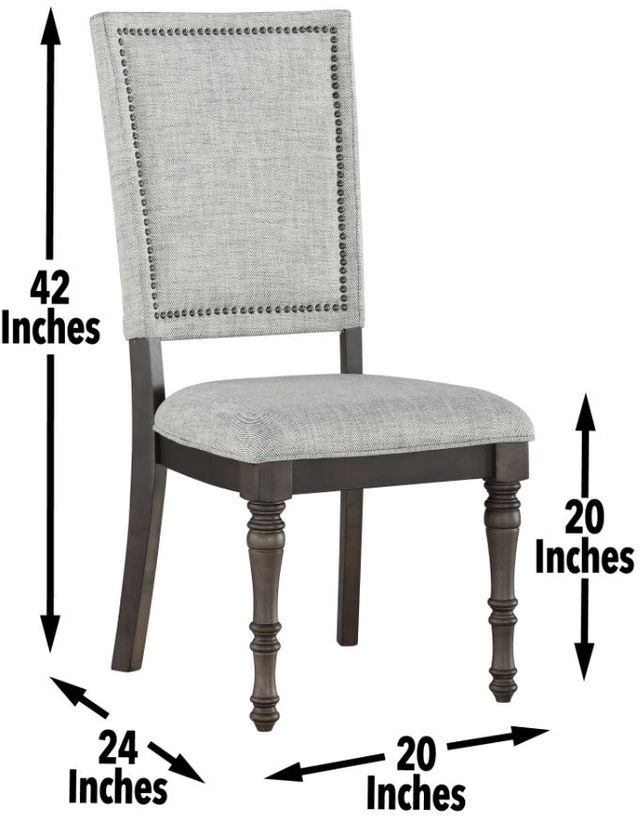 Steve Silver Co. Linnett Gray Upholstered Back Chair-1
