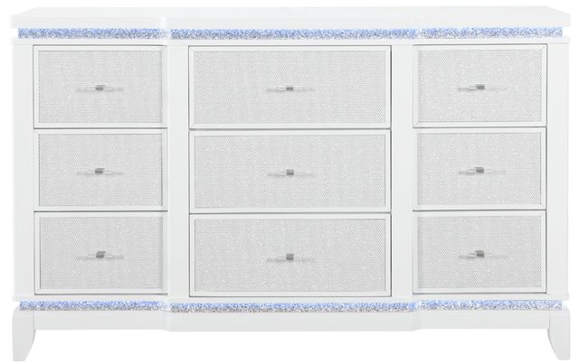 Global Furniture USA Alina 5-Piece White King Panel Bedroom Set with LED-2