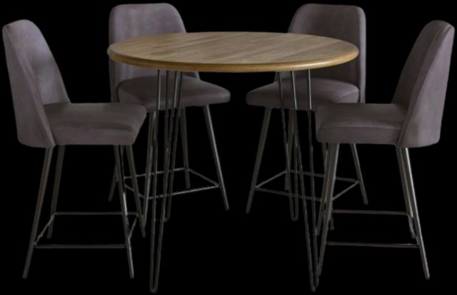 Jofran Inc. Brennan 5-Piece Dark Brown/Golden Counter Table Set