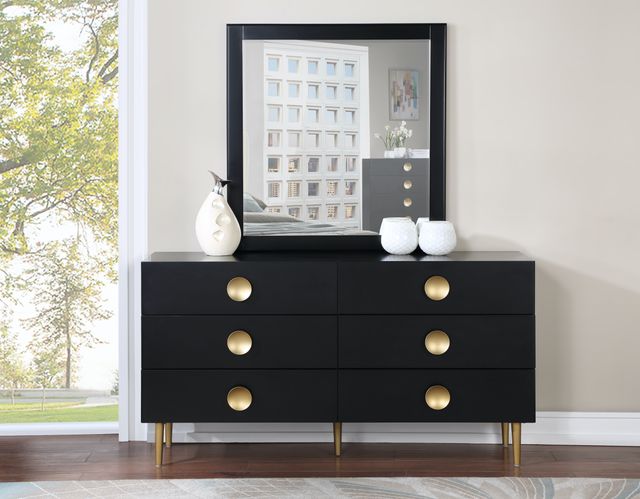 Meridian Furniture Zayne Black Mirror-1