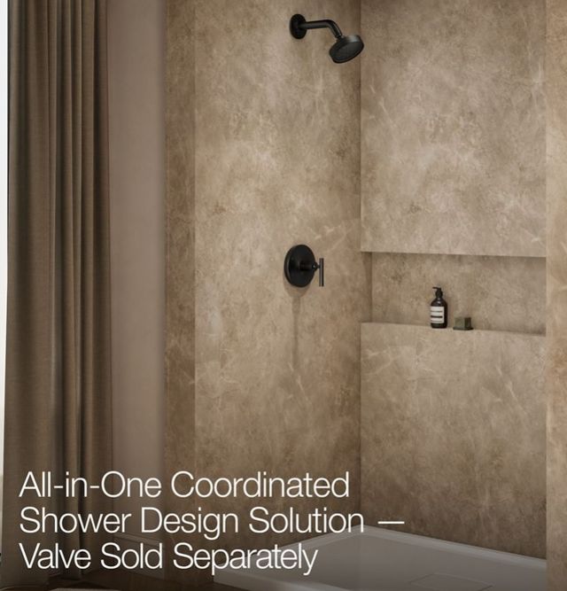 KOHLER® Purist® Rite-Temp® Matte Black 1.75 GPM Shower Trim Kit with Lever Handle-3