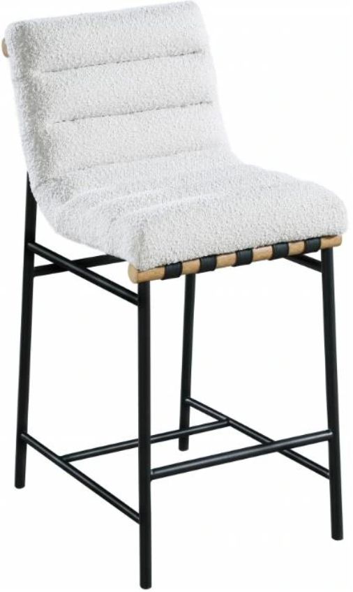 Meridian Furniture Burke Cream/Matte Black Counter Stool-0