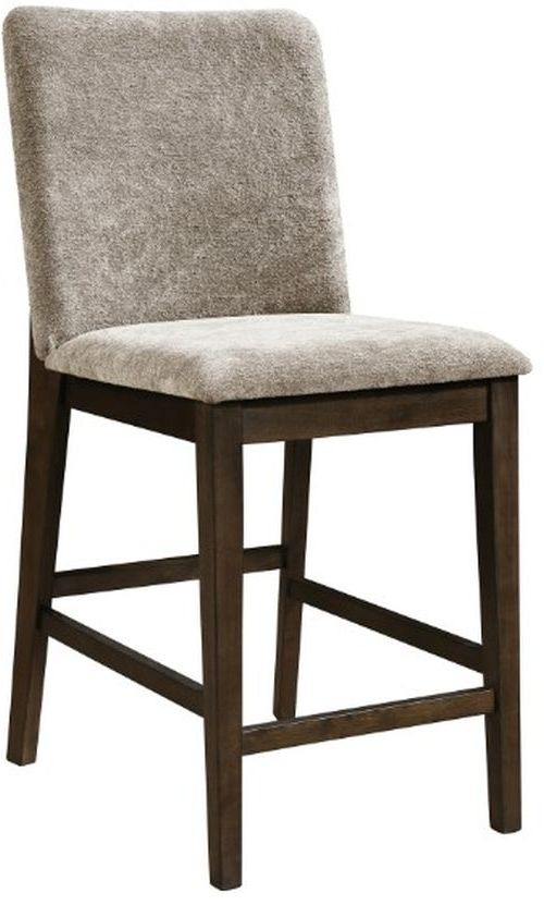 New Classic® Home Furnishings Kody 2-Piece Cream/Walnut Upholstered Counter Stool Set-0