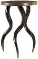 Century® Grand Tour Furniture Faux Horn Antique Brass/Deep Ebony Chairside Table-0