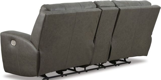 Signature Design by Ashley® Roman Smoke Power Reclining Loveseat with Console-2