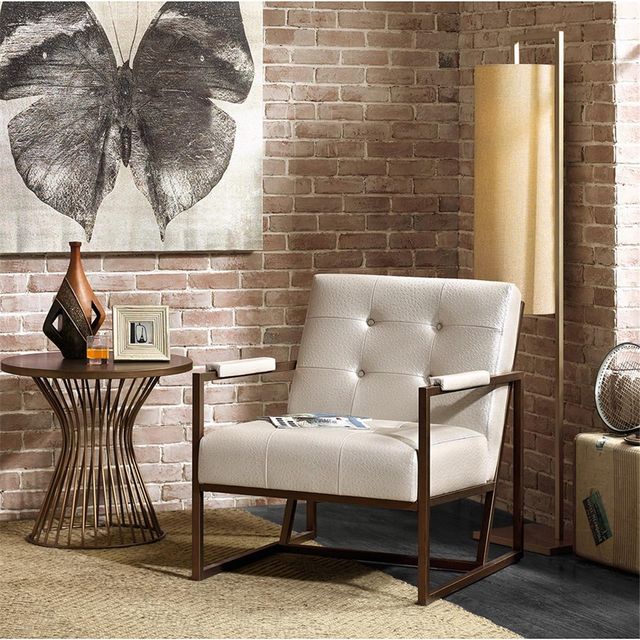 Olliix by INK+IVY White Waldorf Lounge Chair-1