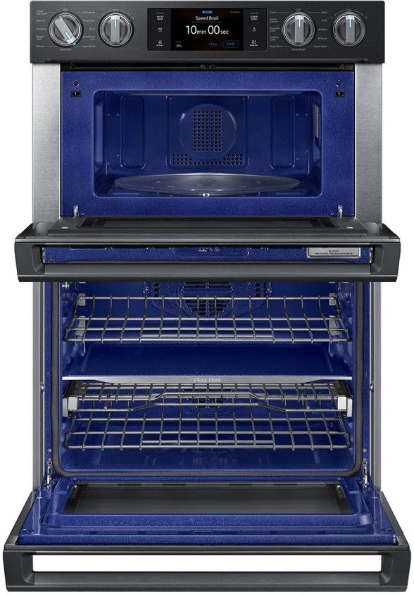 Samsung 30" Fingerprint Resistant Black Stainless Steel Oven/Microwave Combo Electric Wall Oven -1