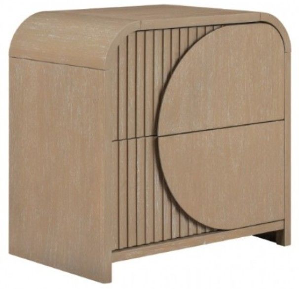 Furniture of America® Tangentry Natural Two-Drawer Nightstand-0