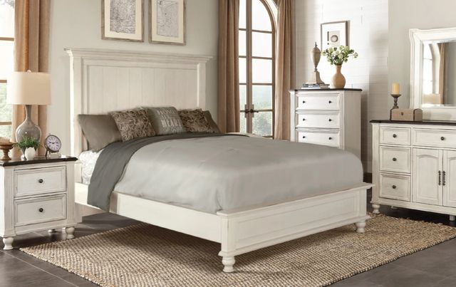 Sunny Designs™ Carriage House Weathered Creme Queen Panel Bed-1