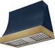 AGA Marquee 36" Indigo Wall Mounted Range Hood with Antique Brass Trim-0