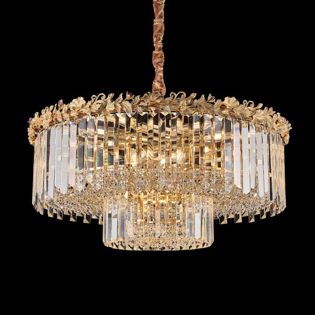 Michael Amini® Marquise Gold 21-Light Round Chandelier-1