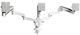 Chief® Kontour K1C Series White Triple 3x1 Monitor Dynamic Column Mount-0