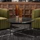Crestview Collection Green Cocktail Table with Black Base-1