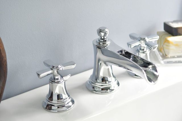 Brizo Rook® Polished Chrome Widespread Lavatory and Bidet Cross Handle Kit-4