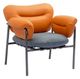 YHD Aurea Gray/Orange Accent Chair-0