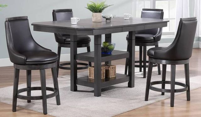 Urban Styles Furniture New Haven 5-Piece Gray Counter Height Dining Set-0