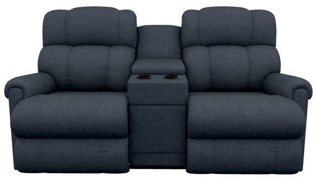 La-Z-Boy® Pinnacle Navy Power Wall Reclining Loveseat with Console, Headrest, and Lumbar-1
