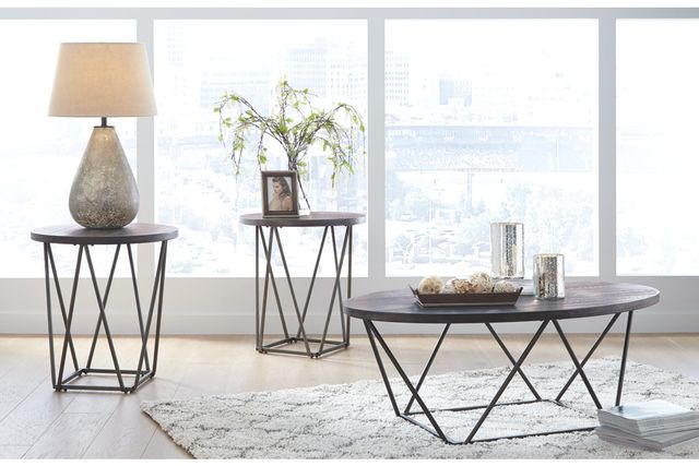 Signature Design by Ashley® Neimhurst 3-Piece Dark Brown Occasional Table Set-1