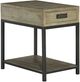 Hammary® Parsons Sandalwood Charging Chairside Table with Black Base-0