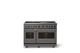 Viking® 7 Series 48" Damascus Gray Pro Style Dual Fuel Range with 12" Griddle-3
