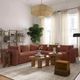 TOV Furniture Hangover 5-Piece Red L-Shape Modular Sectional-1