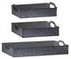 A & B Home 3-Piece Galvanized Gray Decorative Nesting Tray Set-0