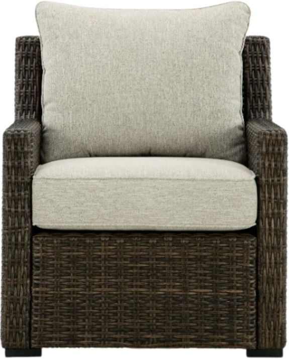 Signature Design by Ashley® Brook Ranch Brown Aluminum Outdoor Lounge Chair-1