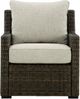 Signature Design by Ashley® Brook Ranch Brown Aluminum Outdoor Lounge Chair-1