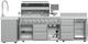 FORNO® Bulnes Series Alta Qualita White and Stainless Steel Outdoor Kitchen Kits-1