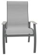 Telescope Casual Belle Isle Abalone/Graphite Aluminum/Fabric Outdoor Sling Supreme Arm Chair with Laguna Rustic Polymer Arm Accent-1