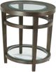 Hammary® Urbana Glass Top Oval End Table with Dark Oak Base-0