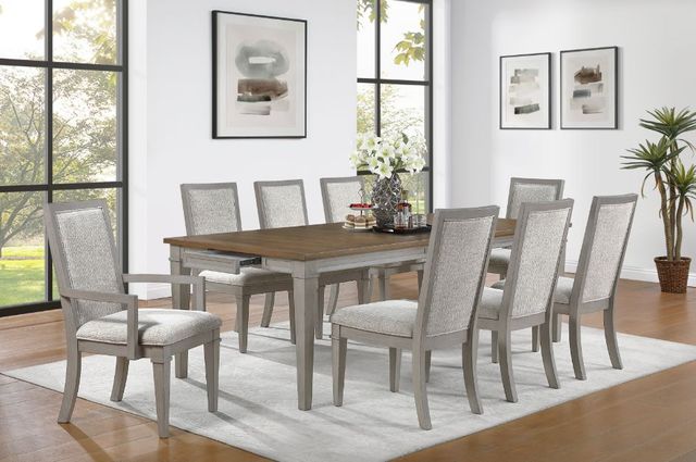 New Classic® Home Furnishings Mariana Gray/Vintage Creme Upholstered Arm Chair-1