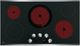 GE® 36" Black Electric Cooktop with Built-In Knob-3