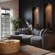 TOV Furniture Mindy Charcoal Modular Loveseat-1