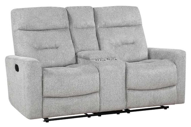 Homelegance® Lyndon Gray Double Manual Reclining Loveseat-0