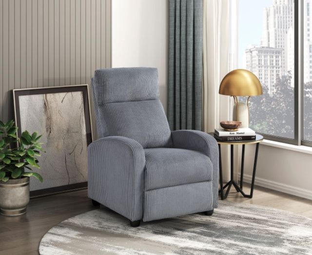 Homelegance® Parsons Dark Gray Manual Push Back Recliner-1
