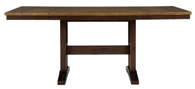 Signature Design by Ashley® Rylandeen Light Brown Counter Extendable Table with Dark Brown Base-1