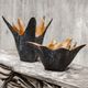 Uttermost® Starpetal 2-Piece Rustic Black/White Indoor-Outdoor Bowls-3