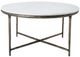 Renwil® Pearse Natural White Coffee Table with Brass Base -0
