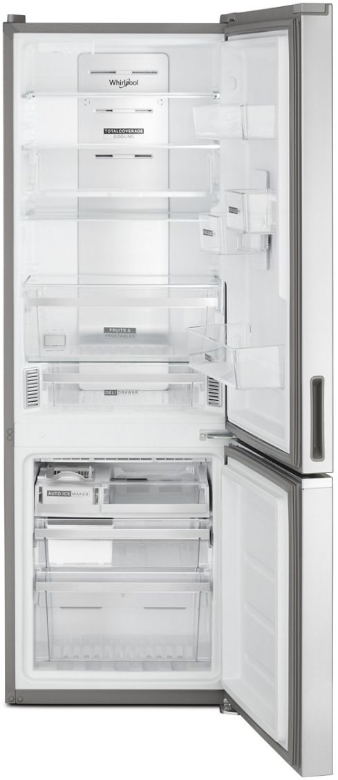 Whirlpool® 24" 12.9 Cu. Ft. Fingerprint-Resistant Stainless Bottom Freezer Refrigerator-1