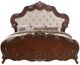 ACME Furniture Latisha Antique Oak Queen Upholstered Panel Bed-2