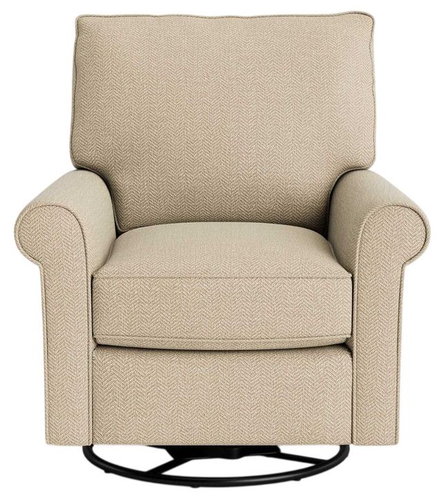 Bassett® Furniture Customizable Oswell Roll Arm Swivel Glider Chair-1