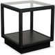 Riverside Furniture Kali Glass Top Side Table with Black Metal Base-0