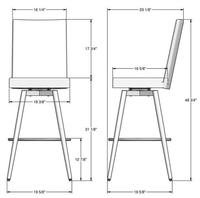 Amisco Customizable Webber Swivel Bar Stool-1